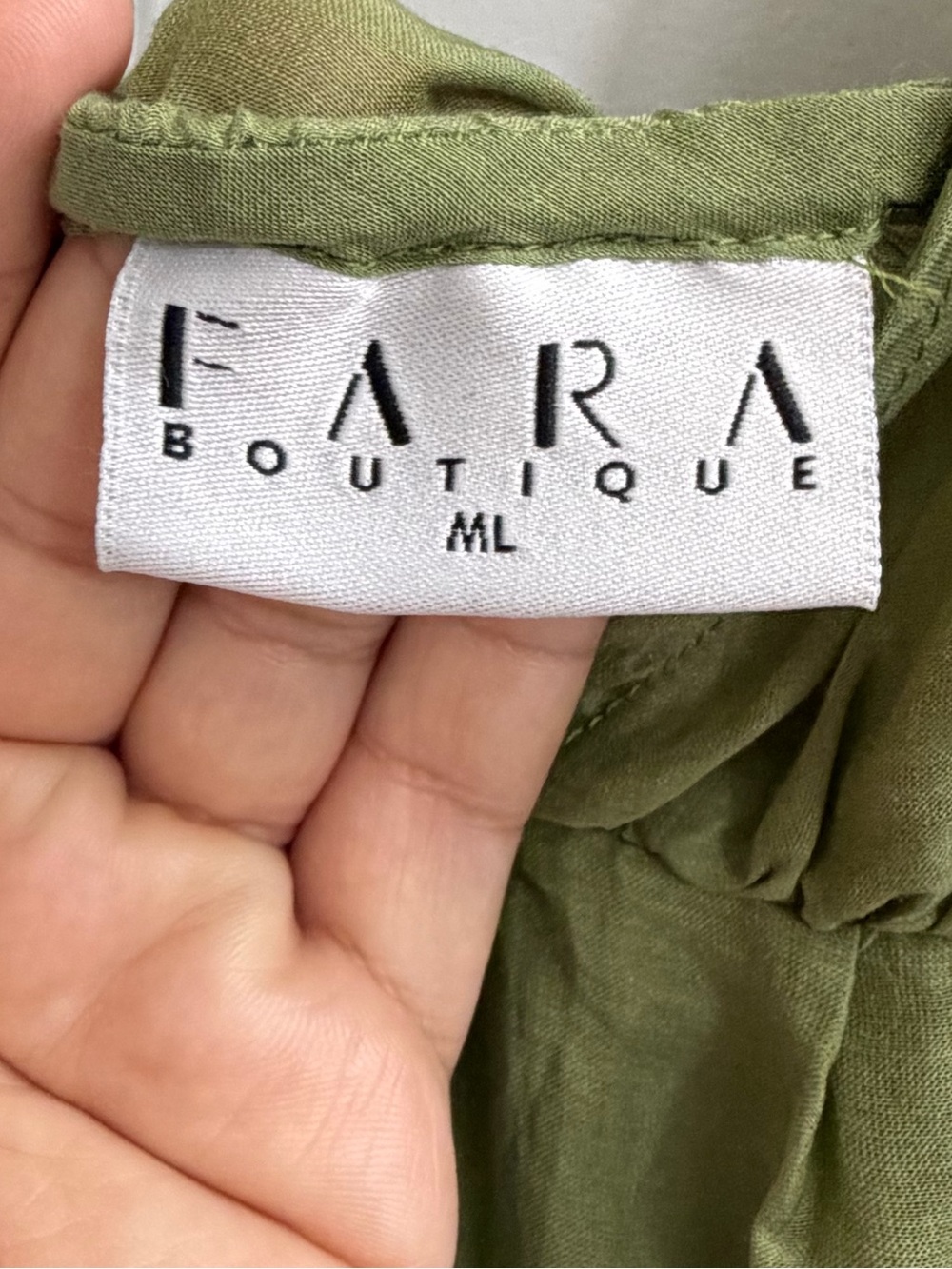 FARA Boutique Yasmin Dress Moss color 100% silk cotton blend  new with tags - Picture 5 of 12